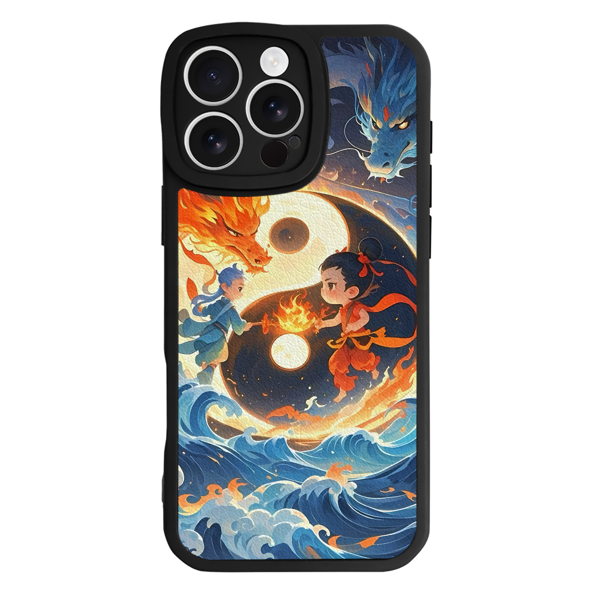（画像用） Ne Zha 2 ナタ 魔童の大暴れ 【iPhone 16シリーズ対応】シリコンスマホケース（レザー調） 材質：シリコン